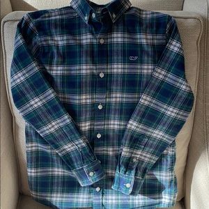 Vineyard Vines Boys Plaid Shirt Size M(12-14)
